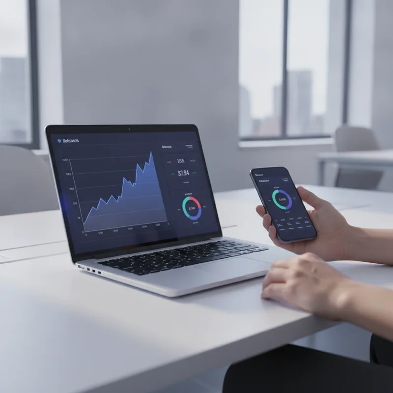panel de señales de mercado con IA, gráfico de tendencia en vivo y niveles de confianza